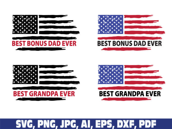 Download USA Flag Best Bonus Dad Grandpa Ever Svg - Bonus Collection