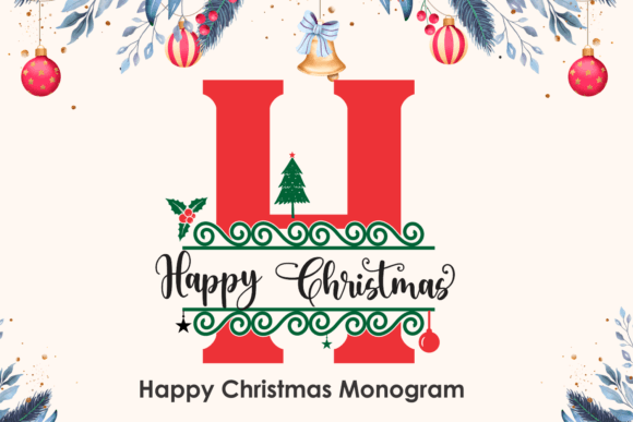 Download Happy Christmas Monogram - Happy christmas Collection