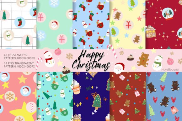 Download Happy Christmas Cute Seamless Pattern - Happy christmas Collection
