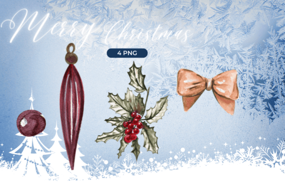 Download Happy Christmas Watercolor Clipart - Happy christmas Collection