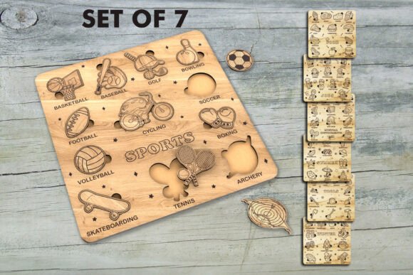 Download Educational Wooden Puzzles for Kids - Educational Collection