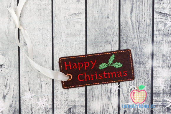 Download Happy Christmas in the Hoop Ornament - Happy christmas Collection