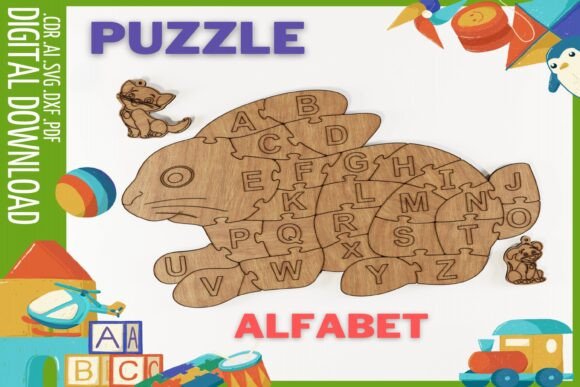 Download Educational Baby Puzzle Rabbit Alphabet - Educational Collection